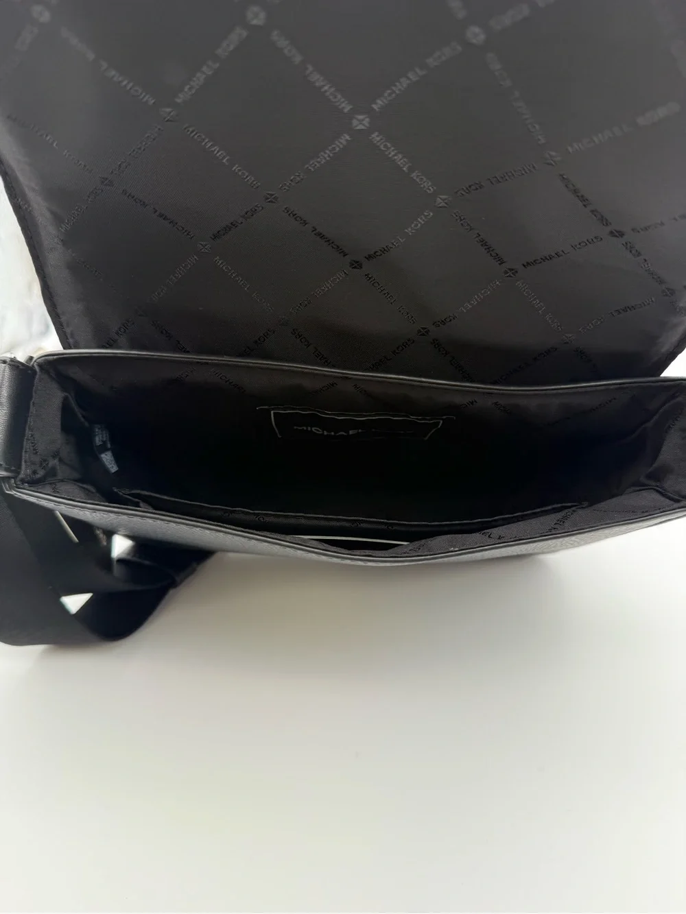 Michael Kors Black Pebbled Leather Crossbody Messenger